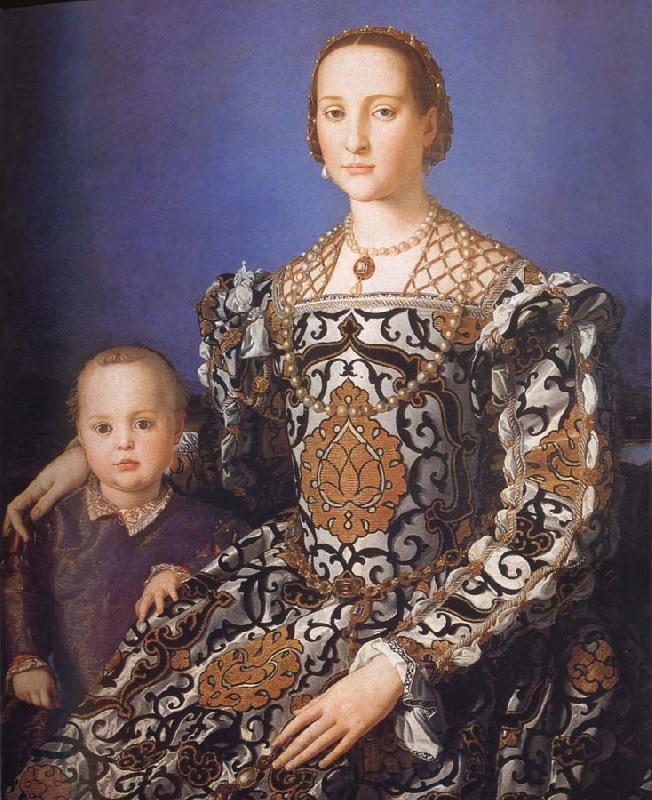 Agnolo Bronzino Portrait of Eleonora da Toledo with her Son Giovanni de-Medici France oil painting art